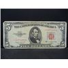 Image 1 : 1953B $5 Red Seal Star Replacement Note.  Scarce.  VF.