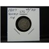 Image 3 : 1857 Seated 10c.  VF/XF.
