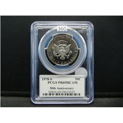 1978-S Kennedy 50c.  50th Anniversary.  PCGS PR69DCAM.