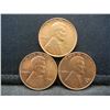 Image 1 : 1941-P, 1941-D, and 1941-S Lincoln 1c.  Full Red Unc.