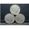 Image 1 : 1935, 1936, and 1937 Buffalo 5c.  High Grade.