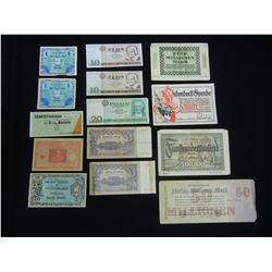 14 German Currency Notes.