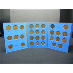 Part set Great Britain Pennies 1930-1966 Missing only 2 coins