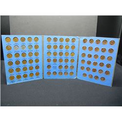 Complete set 1941-1958 Lincoln wheat Cents in folder + many additional coins