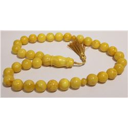 Natural Antique Amber Islamic Prayer Tasbih 112 Grams