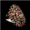 Image 1 : Natural Multi Color Tourmaline Ring