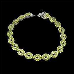 Natural Marquise Green Peridot 6x3 MM Bracelet