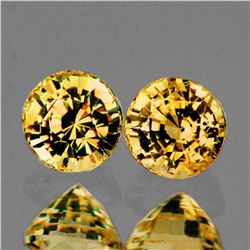 NATURAL ORANGISH YELLOW SAPPHIRE PAIR - FLAWLESS