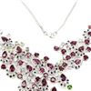 Image 3 : Natural Rhodolite, Tanzanite Ruby Sapphire Necklace