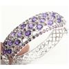 Image 2 : Natural  Intense Purple Amethyst Garnet Bangle