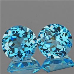 Natural Top Sky Blue Topaz Pair 8.00 MM