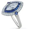Image 1 : Stunning Art Deco Diamond & Sapphire Ring