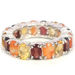 NATURAL MULTI COLOR FIRE OPAL GARNET CITRINE Ring