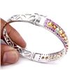 Image 3 : Natural Top Fancy Colors Sapphire & Ruby Bangle