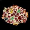 Image 1 : Natural  Fancy Color Sapphire Emerald & Ruby Ring