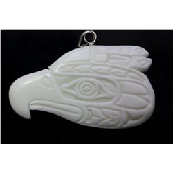 West Coast Native Hand Carved Eagle Pendant