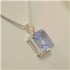Image 3 : Sterling Silver Ice Blue Topaz Necklace