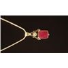 Image 2 : OUTSTANDING 9 CT RUBY PENDANT.