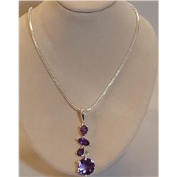 GORGEOUS 5 CT AMETHYST PENDANT.