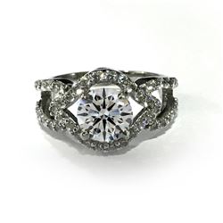 SPARKLING 2.5 CT CENTER STONE DIAMOND RING