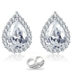 3.25 CENTER  STONE DIAMOND EARRINGS