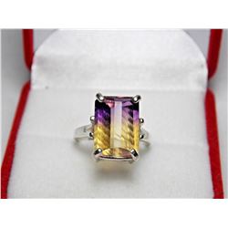 BEAUTIFUL 7.23 CT 100 % NATURAL AMETRINE RING