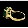 Image 3 : 6.00 ctw Emerald and Diamond Ring - 14KT Yellow Gold