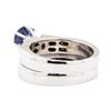 Image 3 : 2.49 ctw Sapphire And Diamond Ring And Attached Band - 18KT White Gold