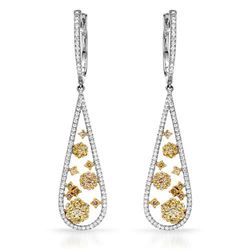 18k White Gold 1.86CTW Diamond Earrings, (SI1-SI2/VS2-SI1/G-H)