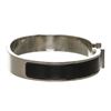 Image 2 : Hermes Black Enamel Palladium Plated Narrow Clic Clac H Bracelet GM
