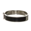 Image 3 : Hermes Black Enamel Palladium Plated Narrow Clic Clac H Bracelet GM