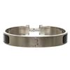 Image 5 : Hermes Black Enamel Palladium Plated Narrow Clic Clac H Bracelet GM