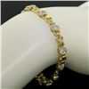 Image 2 : 18k Yellow Gold 2.15 ctw Bezel Round Brilliant Diamond Open Heart Tennis Bracele