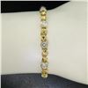 Image 3 : 18k Yellow Gold 2.15 ctw Bezel Round Brilliant Diamond Open Heart Tennis Bracele