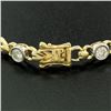 Image 6 : 18k Yellow Gold 2.15 ctw Bezel Round Brilliant Diamond Open Heart Tennis Bracele