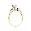 Image 4 : 0.18 ctw Diamond Bypass Solitaire Ring - 10KT Yellow Gold