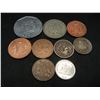 Image 1 : (9) ISLAND COINS, (BARBADOS,COSTA RICA, ISLAND AURAR-ICELAND, JAMICA, TRINADAD AND TOBAGO, CARIBBEAN