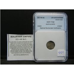 322-185 BC SILVER MAURYAN EMPIRE (ANCIENT INDIA)