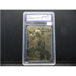 STAR WARS "HAN SOLO/DARTH VADER EDITION", 23K GOLD, GRADED BY WCG AS 10/GEM MINT, SEALED/SLABBED, LI