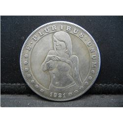 1921-D (BABE/MORGAN), NOT SILVER OR LEGAL TENDER,