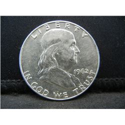 1962-D BU SILVER (90%) FRANKLIN HALF