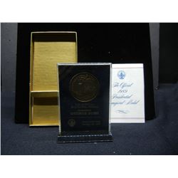 1989 George Bush Official Presidential Inaugural Medal With Certificate of Authenticity.