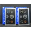 Image 1 : 1969 & 1970 United States 5 Coin Proof Sets With Original Gov't Packaging.