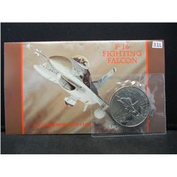 1995 Marshall Islands $5 Coin Commemorating F-16 Fighting Falcon.