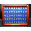 Image 1 : 1999-2008 Fifty Coin State Quarter Set Housed in Wooden Frame.