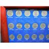 Image 2 : 1999-2008 Fifty Coin State Quarter Set Housed in Wooden Frame.