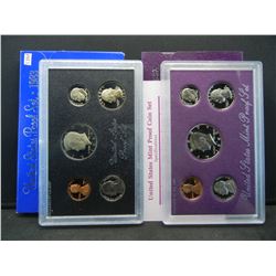 1983 & 1992 United States Mint 5 Coin Proof Sets With Original Gov't Packaging & COA.