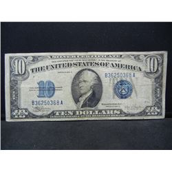 1934-C $10 Silver Certificate.  Serial # B35250368A