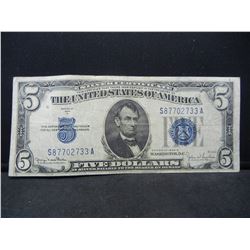 1934-D $5 Blue Seal Silver Certificate.