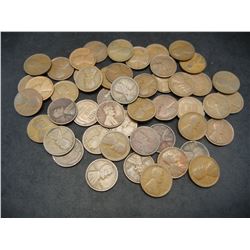 Roll of 50 1911 Lincoln Wheat Cents.